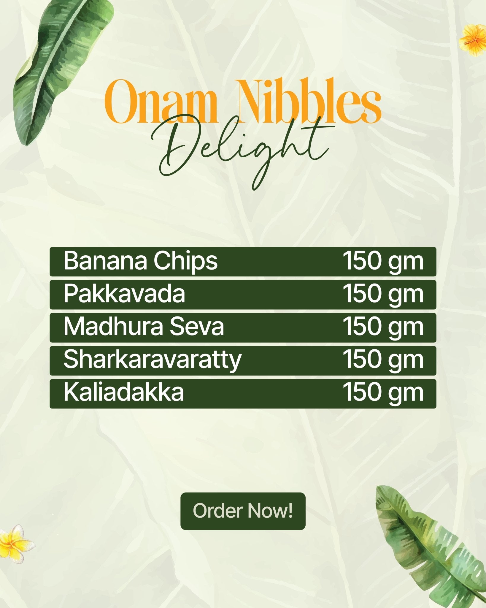 Onam Nibbles Delight - Spice Basket