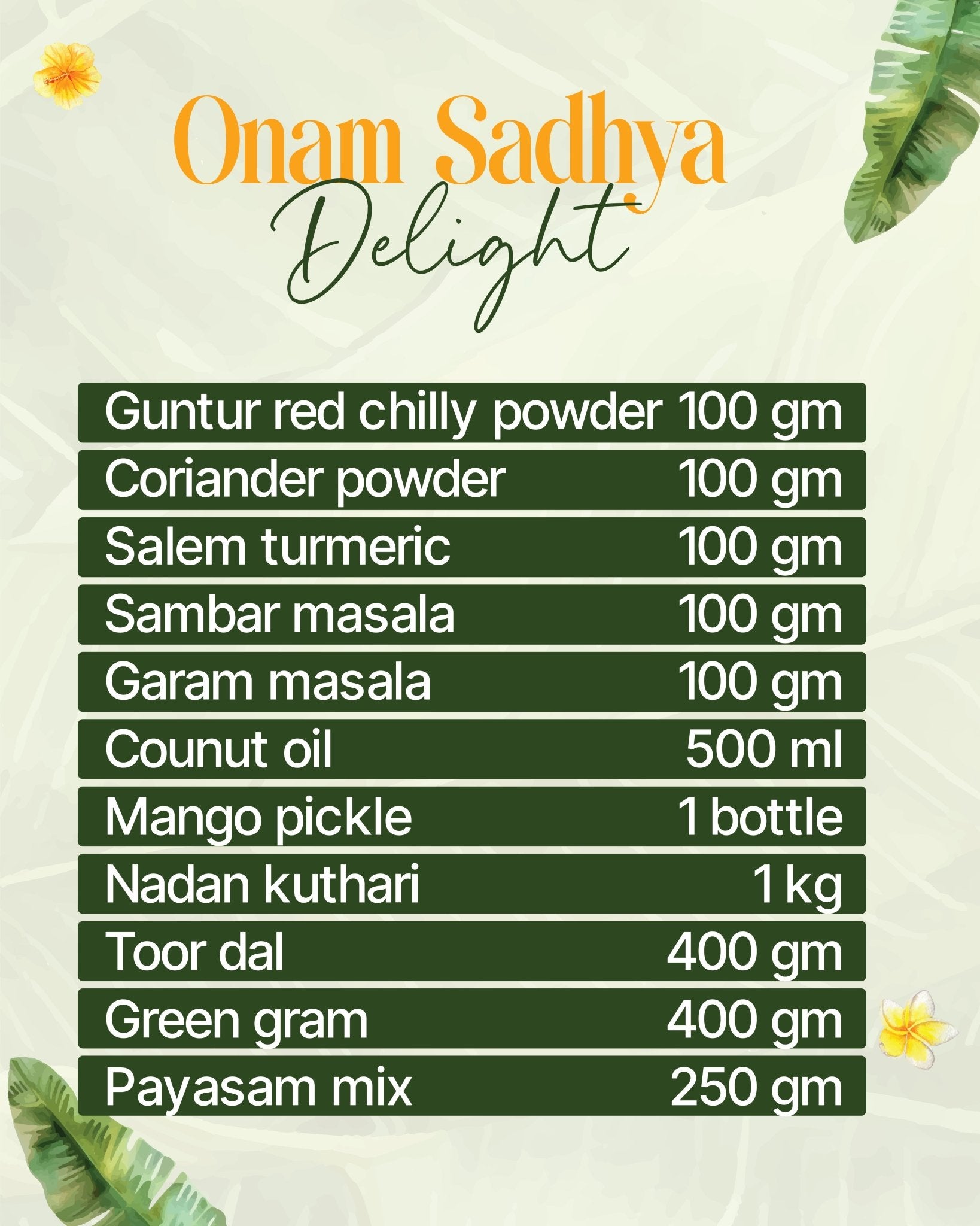Onam Sadhya Delight - Spice Basket