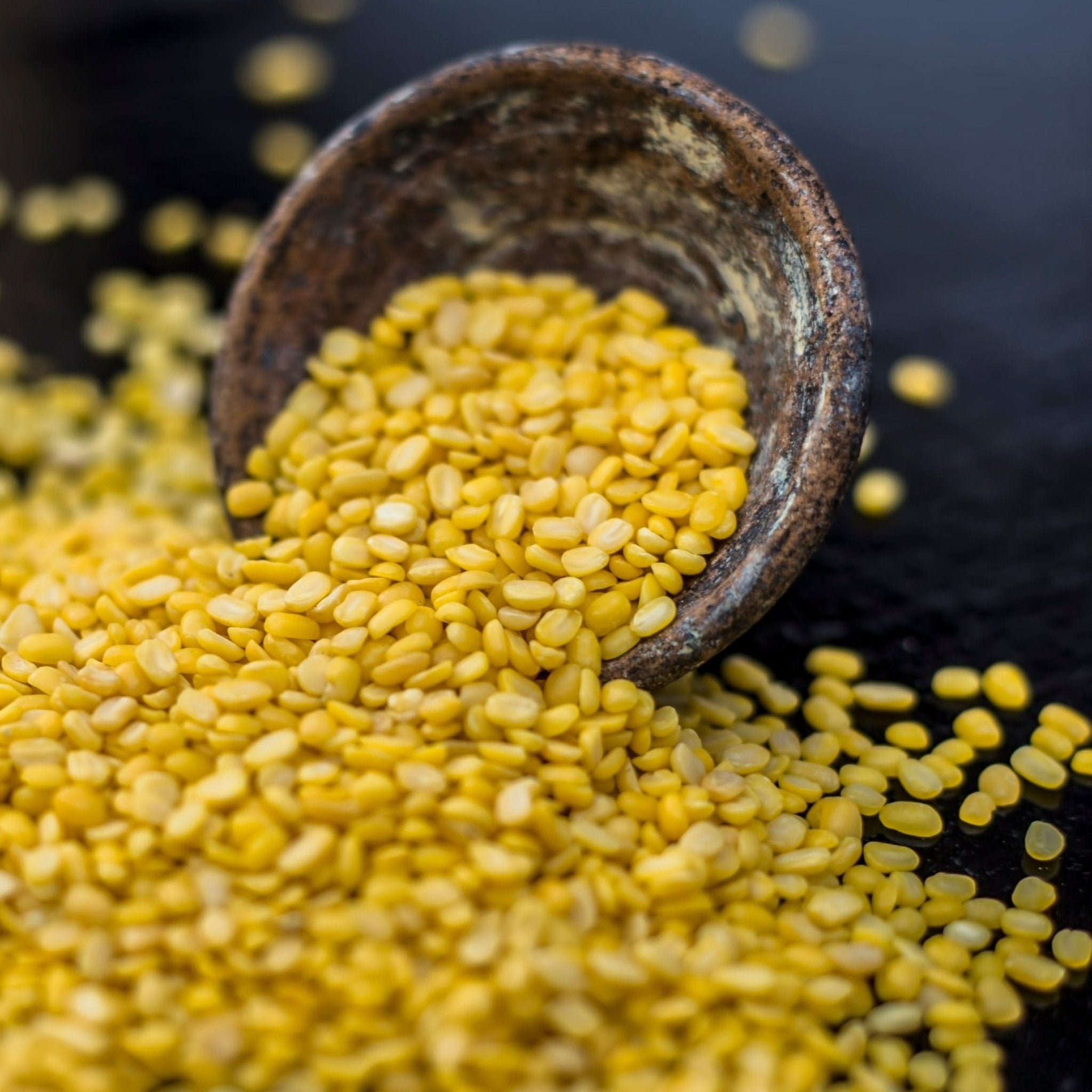 Split yellow moong dal.